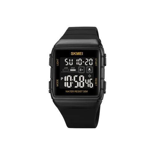 SKMEI Электронный механизм силиконовый ремешок мужские часы черный циферблат модель SKM 1960