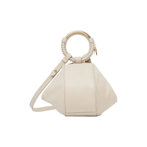 See By Chloe Hana Smooth Lambskin Handbag Shoulder Bag Crossbody Bag Women's Ecru See By Chloe Hana Гладкая сумка из овечьей кожи сумка через плечо сумка на запястье женская цвет экрю