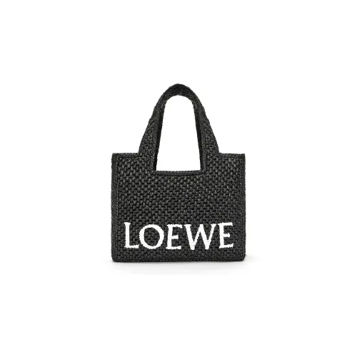 LOEWE Рафия Волокно Тоут Сумка Сумка для покупок Маленькая Сумка Женская Черная