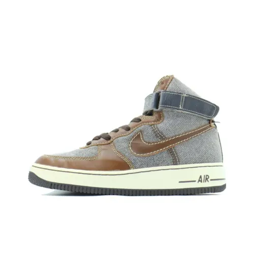 Nike Air Force 1 Премиум Покрытие Высокие Кроссовки для скейтбординга Мужские Коричневые