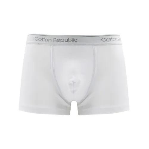 COTTON REPUBLIC Белые Мужские Боксеры