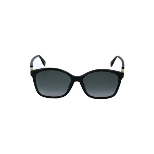 FENDI Пластиковая оправа нерегулярная форма солнцезащитные очки женские черный