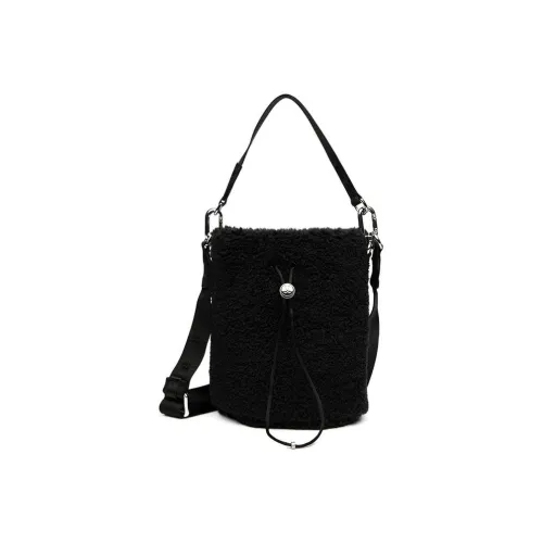 Lululemon Замша Ведрообразная Сумка Сумка через плечо Женская Черная