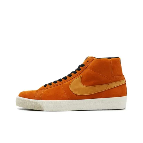 Nike SB Blazer Премиум Slip-resistant Abrasion-resistant MID Скейтбординг Кроссовки Unisex Orange