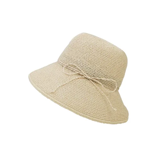 MARJAKURKI Linen Straw Hat Women's