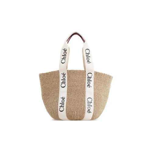 Chloe Woody Natural Fiber Tote Bag Tote Bag Shopping Bag Large Women's