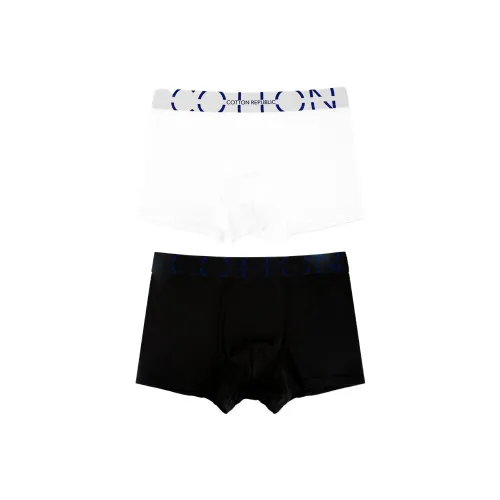 COTTON REPUBLIC 2 упаковки черные + белые мужские боксер-шорты