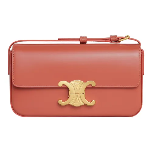 CELINE Claude Блестящая сумка из коровьей кожи на плечо Женская Lichi