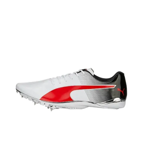 PUMA Slip-resistant Abrasion-resistant Low-top Беговые кроссовки Мужские Silver Red