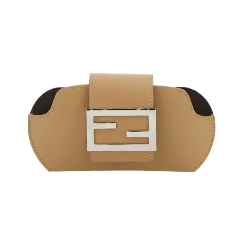 FENDI Baguette Телячья кожа Футляр для очков And Чехол для очков Маленький Мужской Хаки