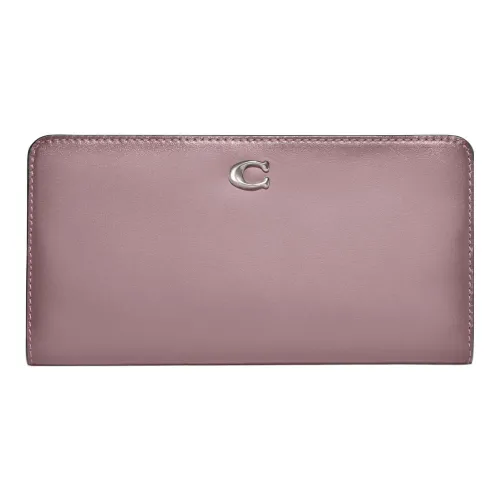 COACH Skinny Wallet Телячья кожа Кошелек для монет клатч кошелек женский нежно-розовый