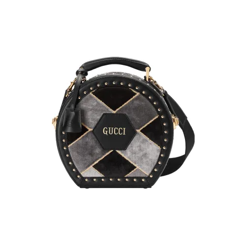 GUCCI Вельвет с кожаной отделкой коробка для хранения сумка сумка через плечо сумка через плечо мини мужская черная