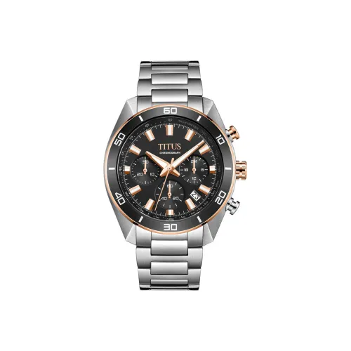 Solvil Et Titus Modernist Collection Кварцевый механизм Мужские часы Циферблат Черный Ремешок из нержавеющей стали