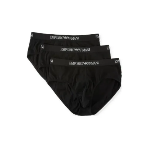 EMPORIO ARMANI 3 упаковки черный + черный + черный мужские трусы-бикини