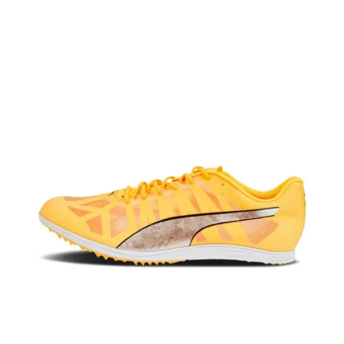 PUMA evoSPEED Electric 10 Противоскользящие устойчивые к истиранию низкий топ беговые кроссовки мужские желто-белые