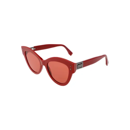 FENDI Пластиковая оправа солнцезащитные очки "Кошачий глаз" женские красные