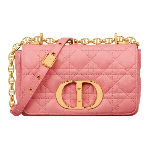 DIOR Caro Коровья кожа Сумка через плечо Маленькая Женская Светло-розовая