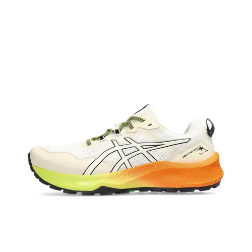 Asics Gel Trabuco 11 Low Топ Беговые кроссовки Мужские Бежевый Зеленый Оранжевый