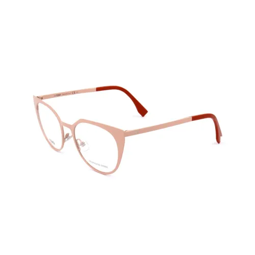 FENDI Металл Кошачий глаз Оправы для очков Унисекс Розовый