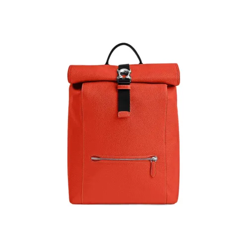 COACH BECK Кожа Рюкзак Стандартный Мужской Оранжевый Красный