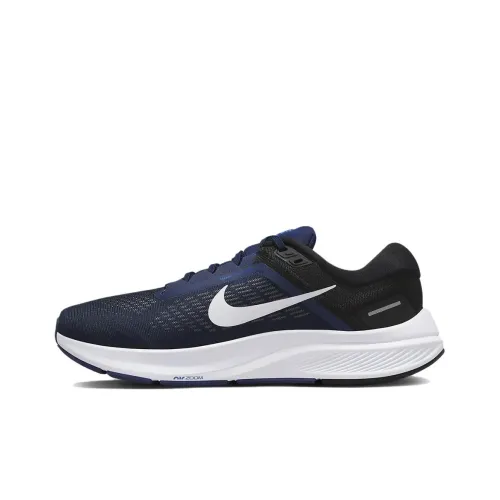 Nike Zoom Structure 24 Low Топ Беговые кроссовки Мужской Черный Синий
