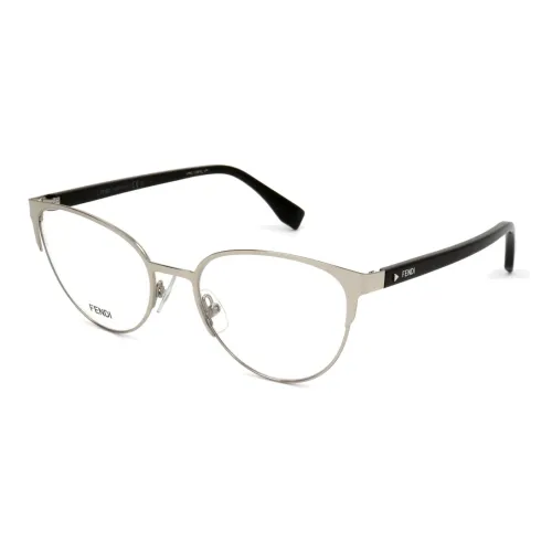 FENDI Металл Кошачий глаз Оправы для очков Унисекс Серый