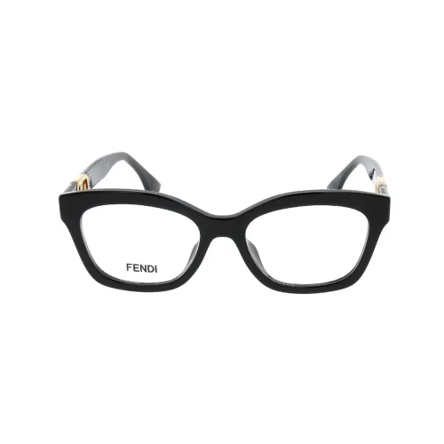 FENDI Ацетат Нерегулярная форма Оправы для очков Унисекс Черный