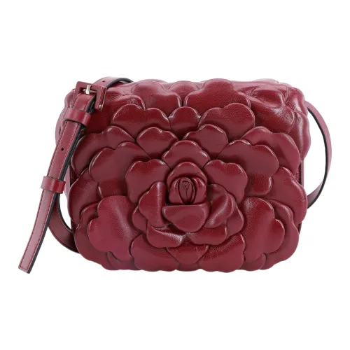 Valentino Atelier Овчина Кожа Курьерская сумка Сумка на плечо Сумка Женская Вишнево-красная