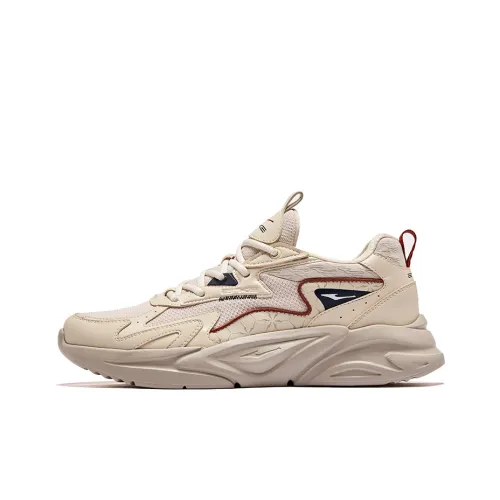 Erke Streams Амортизация Устойчивый к истиранию Увеличение высоты Низкие беговые кроссовки Мужской Теплый лен