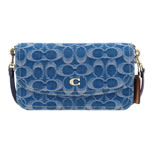COACH Hayden Denim Ткань Сумка через плечо Женская Джинсовый синий Монограмма