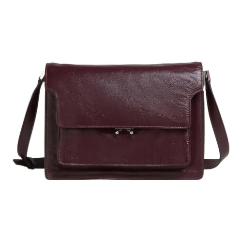 MARNI Основная часть Телячья кожа Сумка через плечо Сумка на плечо Мужская Красная