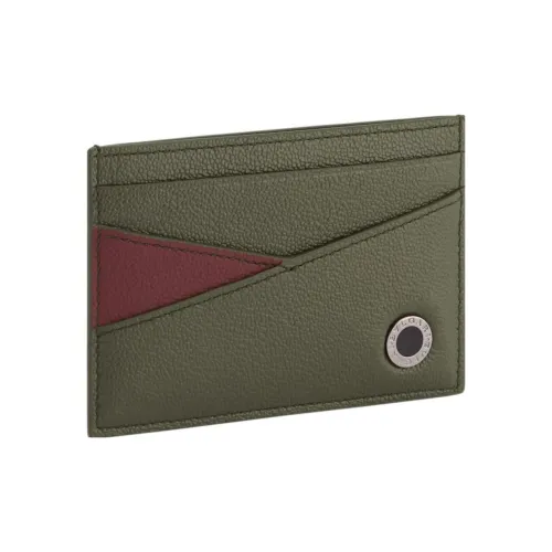 BVLGARI Serpenti Forever Телячья кожа Держатель для карт Мужской Зеленый