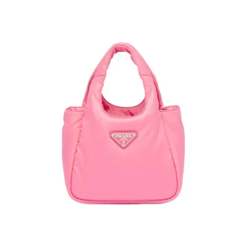 PRADA RE Нейлоновая ткань Сумка-тоут Сумка для покупок Мини-сумка Женская Розовая