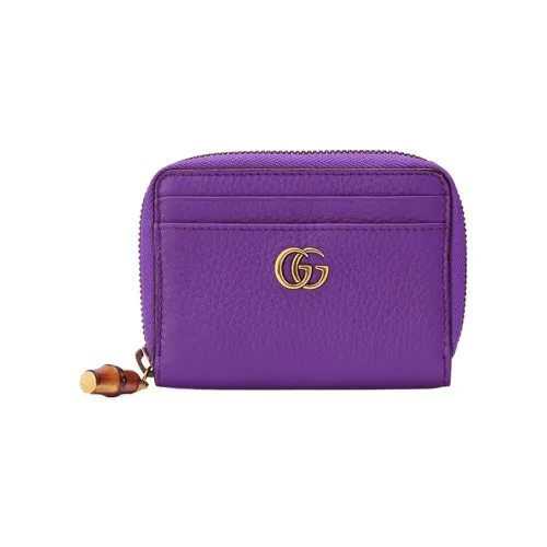 GUCCI Кожа Кошелек Держатель для карт Женские Фиолетовый
