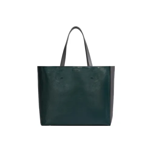 MARNI Museo Телячья кожа Тоут Сумка Сумка для покупок Сумка Мужская Темно-зеленая Темно-серая