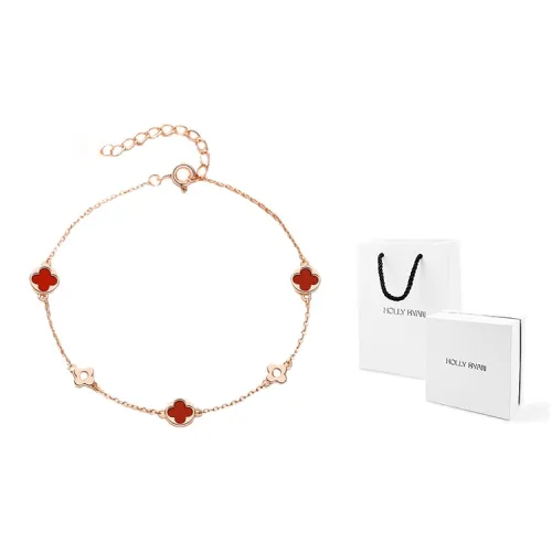 HOLLY RYAN Стиль Мори Сладкий стиль Счастливый Four Leaf Clover Браслет Женские