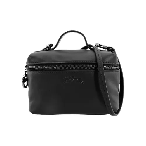 LONGCHAMP Le Pliage Xtra Коровья кожа Сумка через плечо Мини Женская Черная