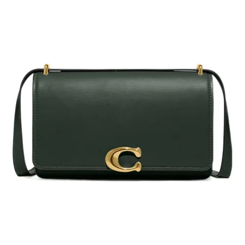 COACH Bandit Телячья кожа Конверт Сумка Сумка через плечо Сумка на плечо Женская Темно-зеленая
