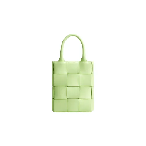 Bottega Veneta Cassette Sheepskin Tote Bag Shopping Bag Mini Women's Light Green