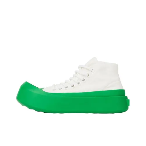 Bottega Veneta Jumbo High Топ Кроссовки для скейтбординга Женские Белые Зеленые