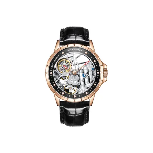 HANBORO Hollow Series Автоматический Механический Механизм Часы Мужские Часы Черепный Циферблат HBR906,1 MH