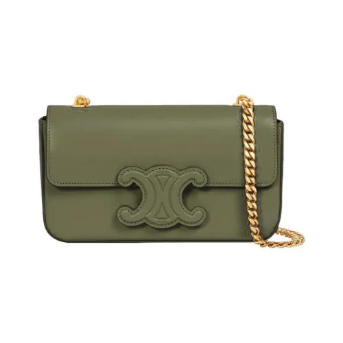 CELINE Cuir Triomphe Телячья кожа Сумка на плечо Женская Яшма