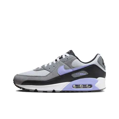 Nike Air Max 90 Low Топ Casual Мужской Серый Фиолетовый