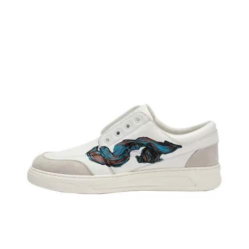 DAVID NAMAN Низкие кроссовки для скейтбординга Мужские Белые