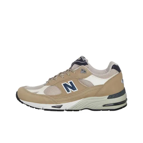 New Balance NB 991 Амортизация Износостойкий Низкий Топ Повседневная Беговая Обувь Мужская Коричневый Синий
