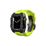 Черный bezel + Черный корпус + Флуоресцентно-зеленый ремешок