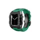 Черный bezel + Черный корпус + Зеленый ремешок