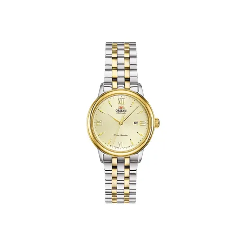 ORIENT Автоматический Механический Механизм Нержавеющая Сталь Ремешок Часы 32 мм Женские Часы Золотой Циферблат