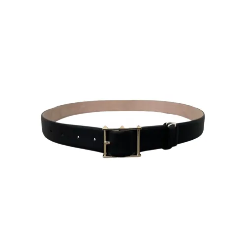 Valentino Stud Застежка Кожаные ремни Унисекс Черный