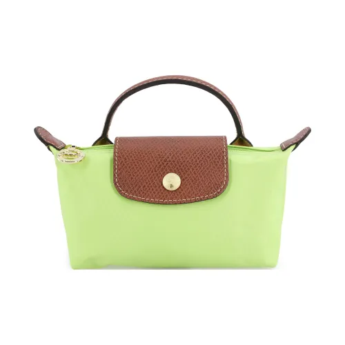 LONGCHAMP Le Pliage Переработанный холст с кожей Комбинированная холщовая сумка сумка-пельмени сумка обычная Женская зеленая